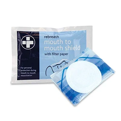 Image of Reliance Medical Rebreath Mounth to Shield with Filter Paper, For Personal Protection From Contact And Infections During CPR Resuscitation (Pack of 10)