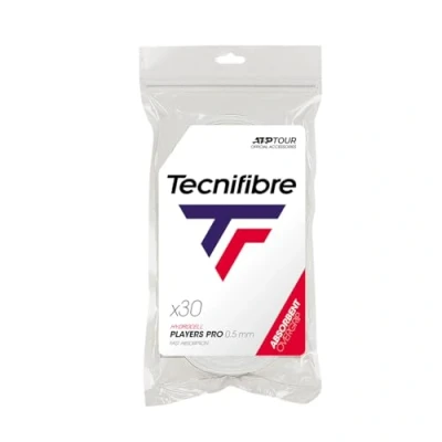 Image of Tecnifibre Players Pro Tennis Grip White (Bag of 30 Grips)