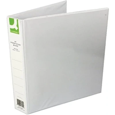 Image of Q Connect KF01329Q Presentation 40mm 4D Ring Binder A4 White (Pack of 6)