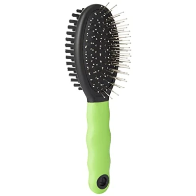 Image of Ferplast Combination brush for cats GRO 5798, Delicate rounded tips, Soft bristles, Ideal short, medium and long haired animals, 19,5 x 5,5 h cm