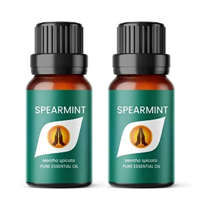 Image of Aroma Energy Spearmint Essential Oil 20ml (2 x 10ml Bottles) 100% Pure &amp; Natural