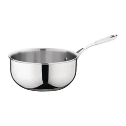 Image of Vogue Stainless Steel &amp; Aluminium Tri Wall Flared Sauté Pan 200mm