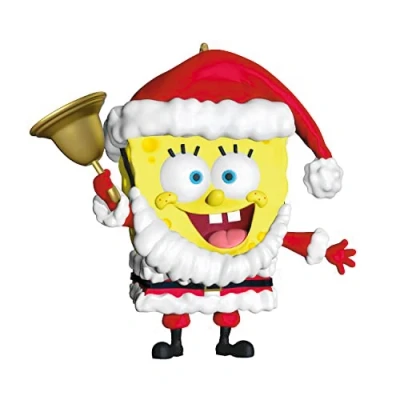 Image of Hallmark Keepsake Christmas Ornament 2023, Nickelodeon SpongeBob SquarePants Santa, TV Show Gifts