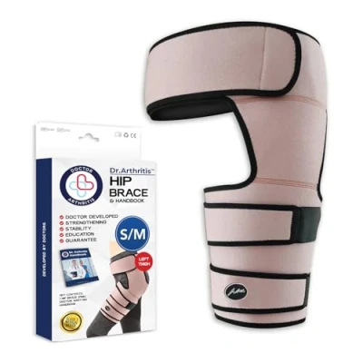 Image of Dr. Arthritis Doctor Developed Hip Support Brace For Men &amp; Women W/Doctor Handbook (S/M, Pink)