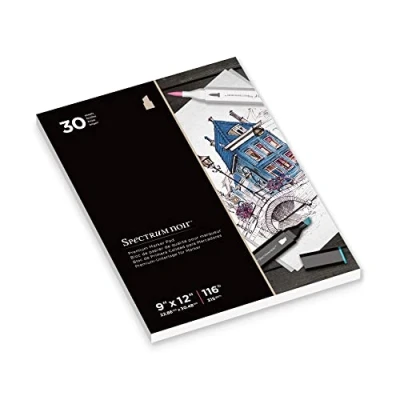 Image of Spectrum Noir 9&quot;x12&quot; Premium Marker Paper Pad, White, 9&quot; x 12&quot;