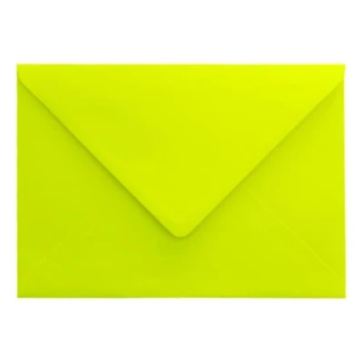 Image of Pack of 50 Electric Yellow Neon 162mm x 229mm Gummed 100gsm C5 (to fit A5) Coloured Envelopes