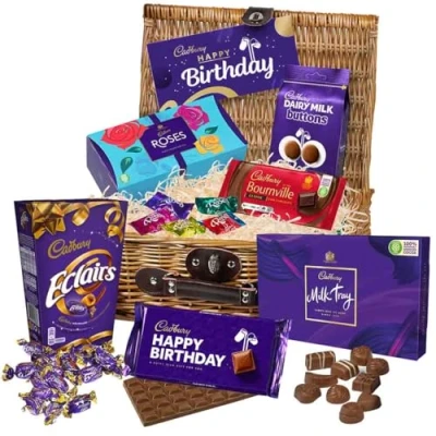 Image of Cadbury Happy Birthday Chocolate Basket Gift