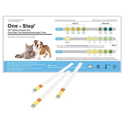 Image of One Step Pet Vet Kidney Disease Urine Test Strips Cats Dogs (5 Strips)