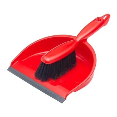 Image of Dustpan &amp; Brush Set Red