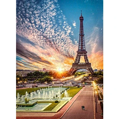 Image of 500 Piece Jigsaw Puzzle Eiffel Tower Gift For The Whole Family