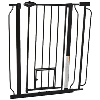Image of Carlson Pet Products Gate with Door, Black, Extra Tall