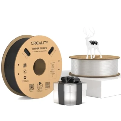 Image of Creality Hyper PETG Filament, Black+Transparent Filament 1.75mm 2KG, 3D Printer Dimensional Accuracy +/ 0.03mm, Printing Materials for Most Printers