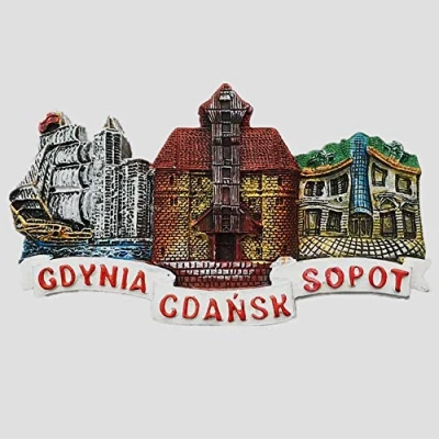 Image of 3D Gdansk Sopot Gdynia Poland souvenir fridge magnet,Home &amp; kitchen decoration magnetic sticker refrigerator magnet tourist gift