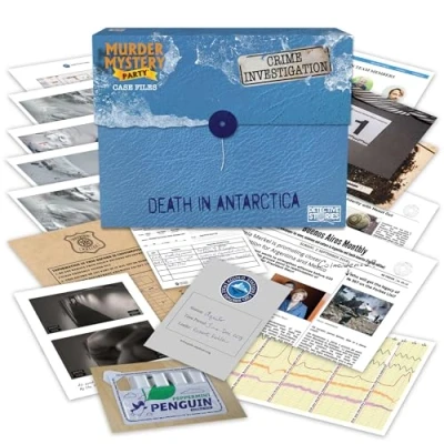 Image of University Games Murder Mystery Party Case Files Death In Antarctica, Purple
