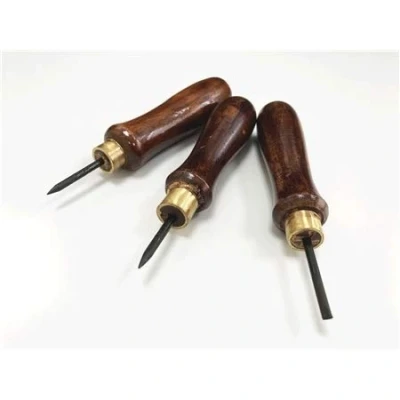 Image of Toolzone 3 Piece Bradawl Set Wood Handle