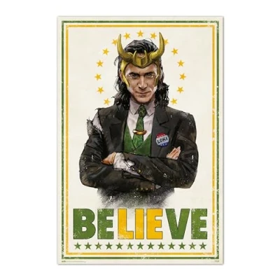 Image of Grupo Erik Marvel Loki Poster 36 x 24 inches / 91.5 61 cm Shipped Rolled Up Cool Posters Art &amp; Prints Wall