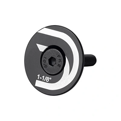 Image of Deda Elementi Unisex&#039;s Flat Top Cap &amp; Bolt, Black, 1 1/8&quot;
