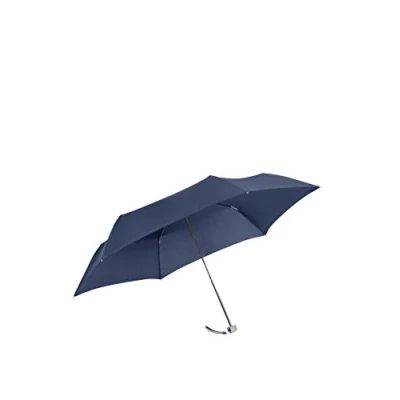 Image of Samsonite Rain Pro 3 Section Manual Ultra Mini Flat Stick Umbrella, 22 cm, Blue
