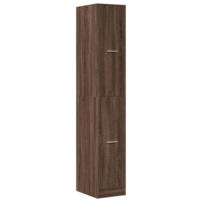 Image of vidaXL Apothecary Cabinet/Dresser Brown Oak, Engineered Wood, 4 Drawers, Versatile Furniture for Home/Office, 30 x 41 174.5 cm