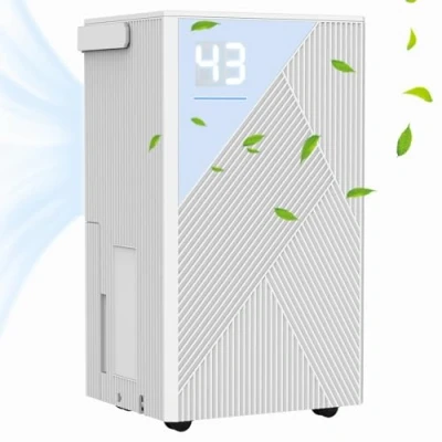 Image of 12L/Day Dehumidifier with Laundry Drying Mode Automatic Humidity Sensor &amp; Display 24 Hour Timer Sleeping Continuous Drainage for Damp, Mould and Condensation Bedroom Bathroom Garage