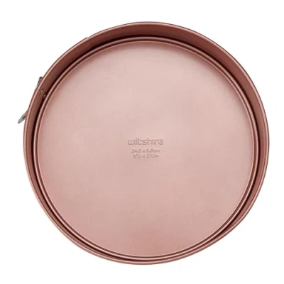 Image of Wiltshire Rose Gold Spring Form Pan Ø25cm, PFOA PTFE Free, Cake Tin, Mould, Baking Pan, Round, Non Stick with Flat Base, 3500ml