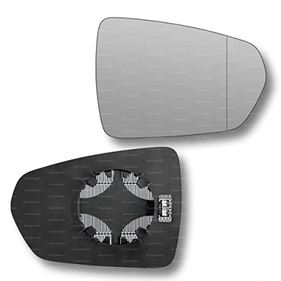 Image of Less4spares Replacement Wing Mirror Glass Right Compatible with VW Polo 2018 2022 CLIP ON Driver Off side Heated Blind Spot
