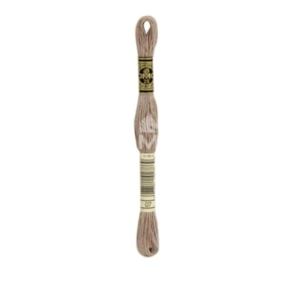Image of DMC 117MC 0007 Embroidery Floss Cotton Brown 8 Metres
