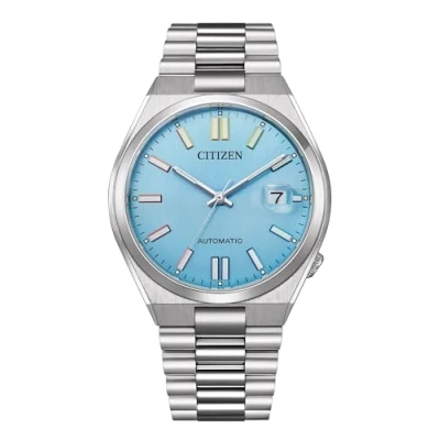 Image of Citizen Tsuyosa Men&#039;s Automatic Analogue Watch, sky blue, Modern