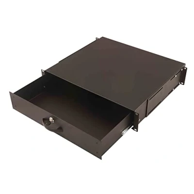 Image of DIGITUS document tray &amp; keyboard 19 inch 2U front rear mounting variable installation depth for network cabinets server racks lockable black
