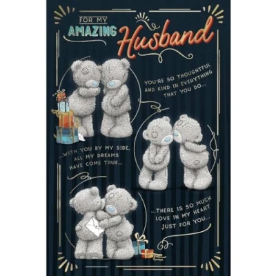 Image of Me To You Tatty Teddy Amazing Husband Birthday Card