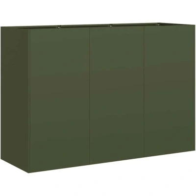 Image of vidaXL Planter Olive Green 120x40x80 cm Cold rolled Steel