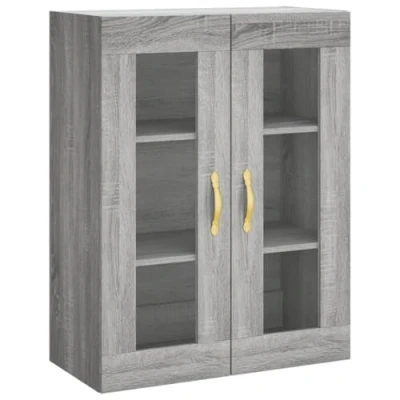 Image of vidaXL Wall Mounted Cabinet Storage Grey Sonoma Engineered Wood