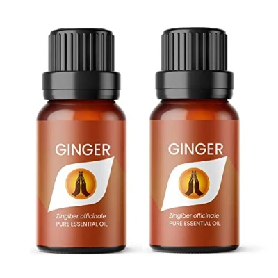 Image of Aroma Energy Ginger Essential Oil 20ml (2 x 10ml Bottles) 100% Pure &amp; Natural
