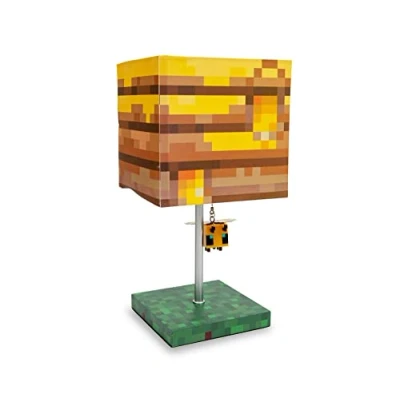 Image of Minecraft Yellow Bee Nest Block Desk Lamp with 3D Puller