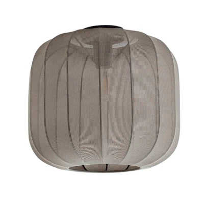 Image of Lindby Helin ceiling light, grey, fabric, Ø 35 cm