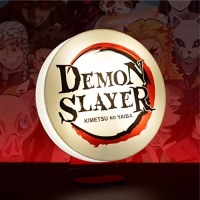 Image of Paladone Demon Slayer Logo Light Officially Licensed Merchandise, Free Standing or Wall Mount Kimetsu No Yaiba Desk for Gaming Room, Gift Anime Lovers