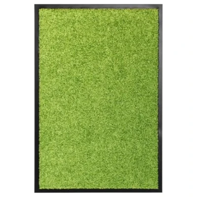 Image of vidaXL Doormat Washable Non slip Home Garden Wash and Clean Mat Barrier Welcome Entrance Rug for Front Door Dirt Trapper Shoes Scraper Green