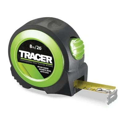 Image of TRACER 8m auto lock Tape Measure (Nylon coated with magnetic hook and feature)