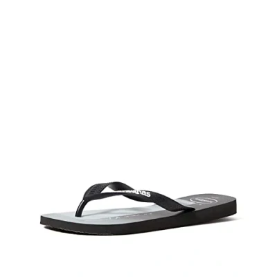 Image of Havaianas, Men&#039;s, Hype, Flip Flop, Black/Black/White/White, 6/7 UK