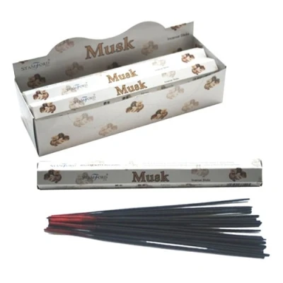 Image of STAMFORD INC. 37141 Musk Incense Sticks, 20 Sticks x 6 Packs