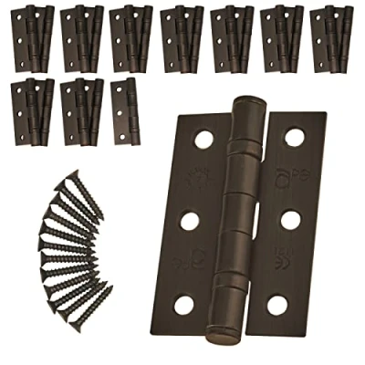 Image of Door Hinge 3&quot; / 76mm Dark Bronze Ball Bearing Washer CE Grade 7 for Fire 10 Pair