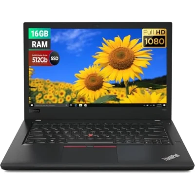 Image of Lenovo ThinkPad T480s Business Laptop, 14&quot; FHD (1920x1080), Intel Core i7 8650U Up to 4.2 GHz, 16GB DDR4 RAM, 512GB SSD, Backlit Keyboard, CAM, Bluetooth, Windows 10 Pro (Renewed)