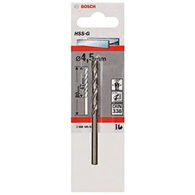 Image of Bosch Professional 1x Metal Drill bits HSS G DIN 338 (for metal, Ø 4.5 x 47 80 mm, Accessory Driver)