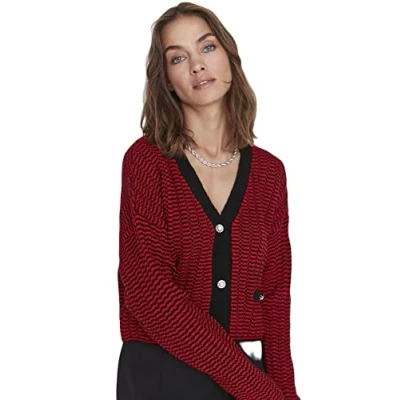 Image of Trendyol Women Regular fit Basic V Neck Knitwear Cardigan Black