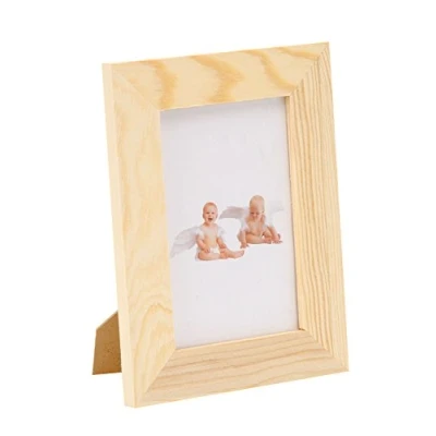 Image of Glorex 6 1683 401 Picture Frame Made of Pine Wood with Glass Pane, Approx. 14.5 x 19.5 3 cm, FSC Mix, Can Be Individually Decorated and Designed
