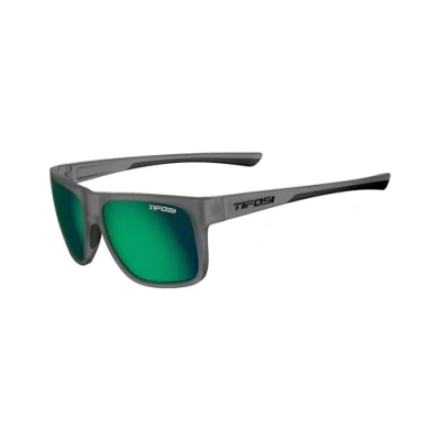 Image of Tifosi Swick Polarised Single Lens Sunglasses, Satin Vapor/Emerald Polarized, L