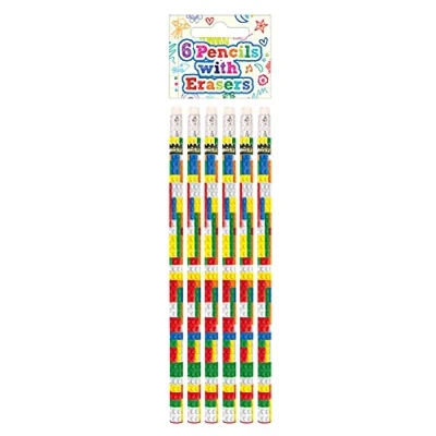 Image of HENBRANDT 6 x Brickz Pencils with Erasers