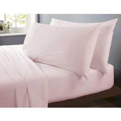 Image of Rapport Home Microfibre Pink Double Sheet Set Soft Bedding Luxury Easy Care Non Iron
