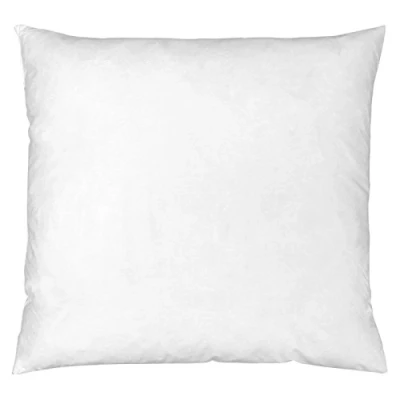Image of Riva Paoletti 100% Finest White Duck Feather Cushion Inner Pad, 60 x 60cm, Cotton, Ivory, 58 58cm