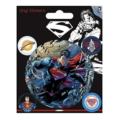 Image of Pyramid International DC Comics (Superman) Vinyl Stickers, Paper, Multi colour, 10 x 12.5 1.3 cm